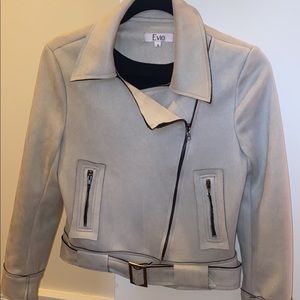 Never worn Evie LF store faux suede moto jacket